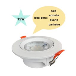 Spot Led Dicróica Embutir Redondo 12w Bivolt:6500k Branca - 7