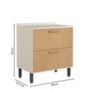 Ver imagem 2 de Balcão 80cm Tampo Gavetão e Porta Basculante Nogal Bertolini Dourado/areia