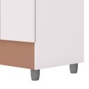 Ver mais imagens de Guarda-roupa Solteiro 4 Portas 2 Gavetas com Espelho Ideval Branco/camarim