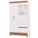 Ver imagem 6 de Guarda-roupa Solteiro 4 Portas 2 Gavetas com Espelho Ideval Branco/camarim