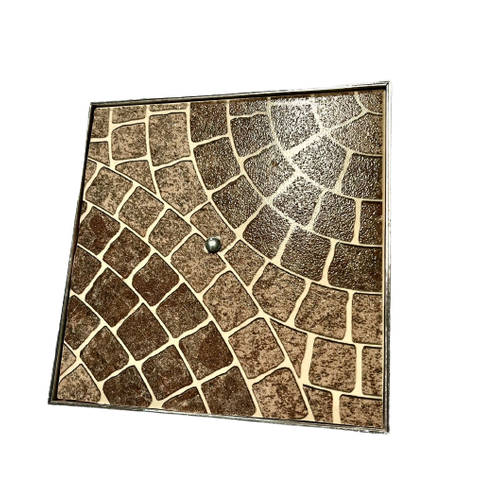 Tampa Alumínio com Rebaixo Oculta 60 Cm Inspeção / Esgoto / Gordura