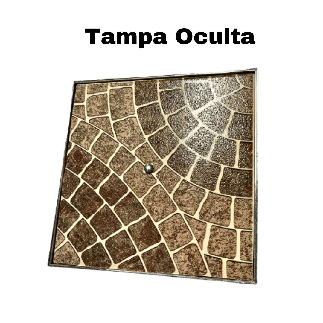 Tampa Alumínio com Rebaixo Oculta 60 Cm Inspeção / Esgoto / Gordura - 3