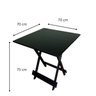 Conjunto Mesa Dobrável Área Externa 70x70cm com 4 Cadeiras Estofadas Madeira Preto/Vermelho - 3