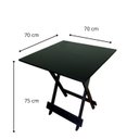 Ver imagem 3 de Conjunto Mesa Dobrável Área Externa 70x70cm com 4 Cadeiras Estofadas Madeira Preto/Vermelho