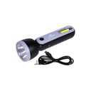 Ver imagem 1 de Lanterna Manual Recarregável Alcance De 200 Metros 2 Leds Lrw180 257922 Worker