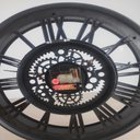 Ver imagem 2 de Relogio de Parede Rustico Estilo Madeira Industrial Design Vintage Numeros Romanos 30cm Decorativo