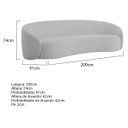 Ver imagem 3 de Kit Sofá 3 Lugares 200cm e Poltrona Orgânica Luxo Recepção Amore Linho - Adj Decor