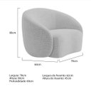 Ver imagem 4 de Kit Sofá 3 Lugares 200cm e Poltrona Orgânica Luxo Recepção Amore Linho - Adj Decor
