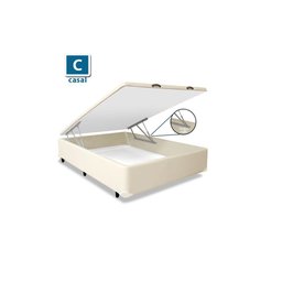 Cama Box Baú Casal Suede Bege 138x188x39 - 2