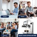 Ver mais imagens de Amzchef Máquina de Espresso 20 Bar com Vaporizador e Painel Lcd, Prata