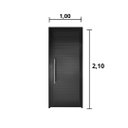 Ver imagem 2 de Porta Lambril C/Puxador Aluminio Preto 2.10 x 1.00 Lado Direito - Hale