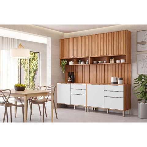 Cozinha Modulada Mgm 6 Peças Divina C6p132 Cinamomo/off