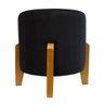 Puff Apolo Com 3 Pés Sala Quarto Suede:Preto - 2