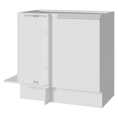 Balcão de Canto Cozinha Glamy 1 Porta MDP 94cm Branco Madesa
