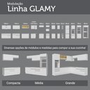 Ver imagem 6 de Balcão de Canto Cozinha Glamy 1 Porta MDP 94cm Branco Madesa