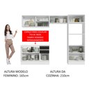 Ver imagem 6 de Armário de Cozinha Completa 100% MDF 270cm Branco/Preto Acordes Madesa 08
