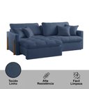 Ver imagem 5 de Sofá Cama Retrátil e Reclinável Lisboa 180cm Braço 10cm Meu Sofá Online