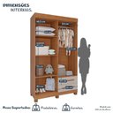 Ver imagem 5 de Guarda-Roupa Infantil 4 Portas 2 Gavetas Aurora Espresso Móveis Marrom/Cinamomo/Off White