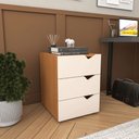 Ver imagem 1 de Gaveteiro 3 Gavetas Porto Creme e Freijó Politorno