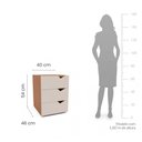 Ver imagem 2 de Gaveteiro 3 Gavetas Porto Creme e Freijó Politorno