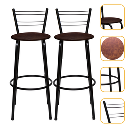 Kit 2 Banquetas para Balcão Bancada Cozinha Bistrô Ilhas Gourmet Bares Banco Flórida Preta - 1