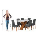 Ver imagem 6 de Conjunto de Mesa Sala de Jantar Tampo com Vidro 1,60m Grécia 6 Cadeiras Trieste Dobuê