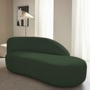 Ver imagem 7 de Divã Recamier Curvo Luna 160cm Lado Direito Linho - Adj Decor Cor Verde