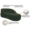 Ver mais imagens de Divã Recamier Curvo Luna 160cm Lado Direito Linho - Adj Decor Cor Verde