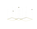 Ver imagem 1 de Lustre Pendente de Led Bleisi 3 Aros Quadrados 84W - 80x60x40cm