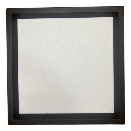 Painel Led Recuado de Sobrepor 24w Plafon Quadrado Bivolt - Preto - Branco Quente 3000k - 110v/220v