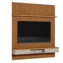 Ver imagem 3 de Painel para Tv Ripado 2.2 Modular 1 Nicho Engrossado e Prateleira Canela Linea Brasil - Nature/off W