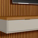 Ver imagem 4 de Painel para Tv Ripado 2.2 Modular 1 Nicho Engrossado e Prateleira Canela Linea Brasil - Nature/off W