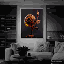 Ver imagem 2 de Quadro Decorativo Flower Rose Crystal Relevo