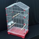 Ver imagem 4 de Gaiola Travas Plásticas Malha Fina para Periquito Quatiguá:branco+vermelho