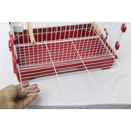 Gaiola Travas Plásticas Malha Fina para Periquito Quatiguá:branco+vermelho - 3