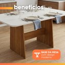 Ver imagem 4 de Conjunto Sala de Jantar Mesa 1,20m Maira 4 Cadeiras Linda Viero