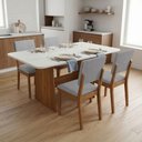 Ver imagem 2 de Conjunto Sala de Jantar Mesa 1,20m Maira 4 Cadeiras Linda Viero