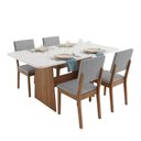 Ver imagem 1 de Conjunto Sala de Jantar Mesa 1,20m Maira 4 Cadeiras Linda Viero