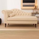 Ver imagem 1 de Recamier Divã Larissa 150cm Direito Suede:bege/liso