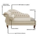 Ver imagem 3 de Recamier Divã Larissa 150cm Direito Suede:bege/liso