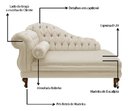 Ver imagem 3 de Recamier Divã Larissa 150cm Direito Suede:bege/liso