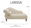 Ver imagem 4 de Recamier Divã Larissa 150cm Direito Suede:bege/liso