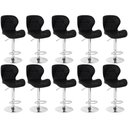 Ver imagem 1 de Kit 10 Banquetas Slim Estofada Giratória com Regulagem de Altura - Preto