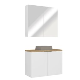 Conjunto de Banheiro com Cuba Nature Estilare 90cm  - 1