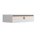 Ver imagem 1 de Console Diana Versátil Escrivaninha Penteadeira Minimalista com Gaveta Espaçosa - Branco/Naturale