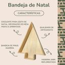 Ver imagem 2 de Bandeja Árvore Natal Petisqueira Mesa Posta de Madeira 33x26x4cm - Decoração Presentes Enfeites