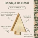 Ver imagem 2 de Bandeja Árvore Natal Petisqueira Mesa Posta de Madeira 33x26x4cm - Decoração Presentes Enfeites