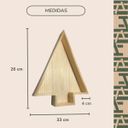 Ver imagem 4 de Bandeja Árvore Natal Petisqueira Mesa Posta de Madeira 33x26x4cm - Decoração Presentes Enfeites