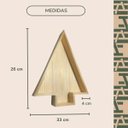 Ver imagem 4 de Bandeja Árvore Natal Petisqueira Mesa Posta de Madeira 33x26x4cm - Decoração Presentes Enfeites