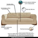 Ver imagem 3 de Sofá Decorativo 3 Lugares 230cm Pés em Madeira Buzz Linho Bege - Gran Belo